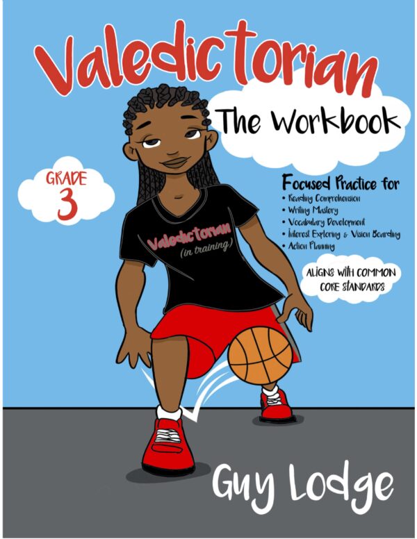 Front cover of Valedictorian The Workbook, a comprehension workbook.